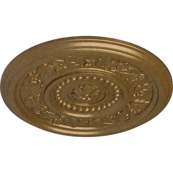 Marseille Ceiling Medallion (Fits Canopies Up To 4 1/4), Hand-Painted Pale Gold, 16 1/8OD X 5/8P